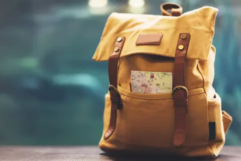 Rucksack mit Karte